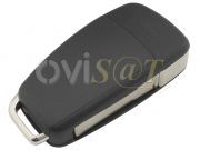 Producto Genérico - Carcasa llave de telemando 3 botones con espadin plegable para Audi A8, A6, A4, A3 y TT